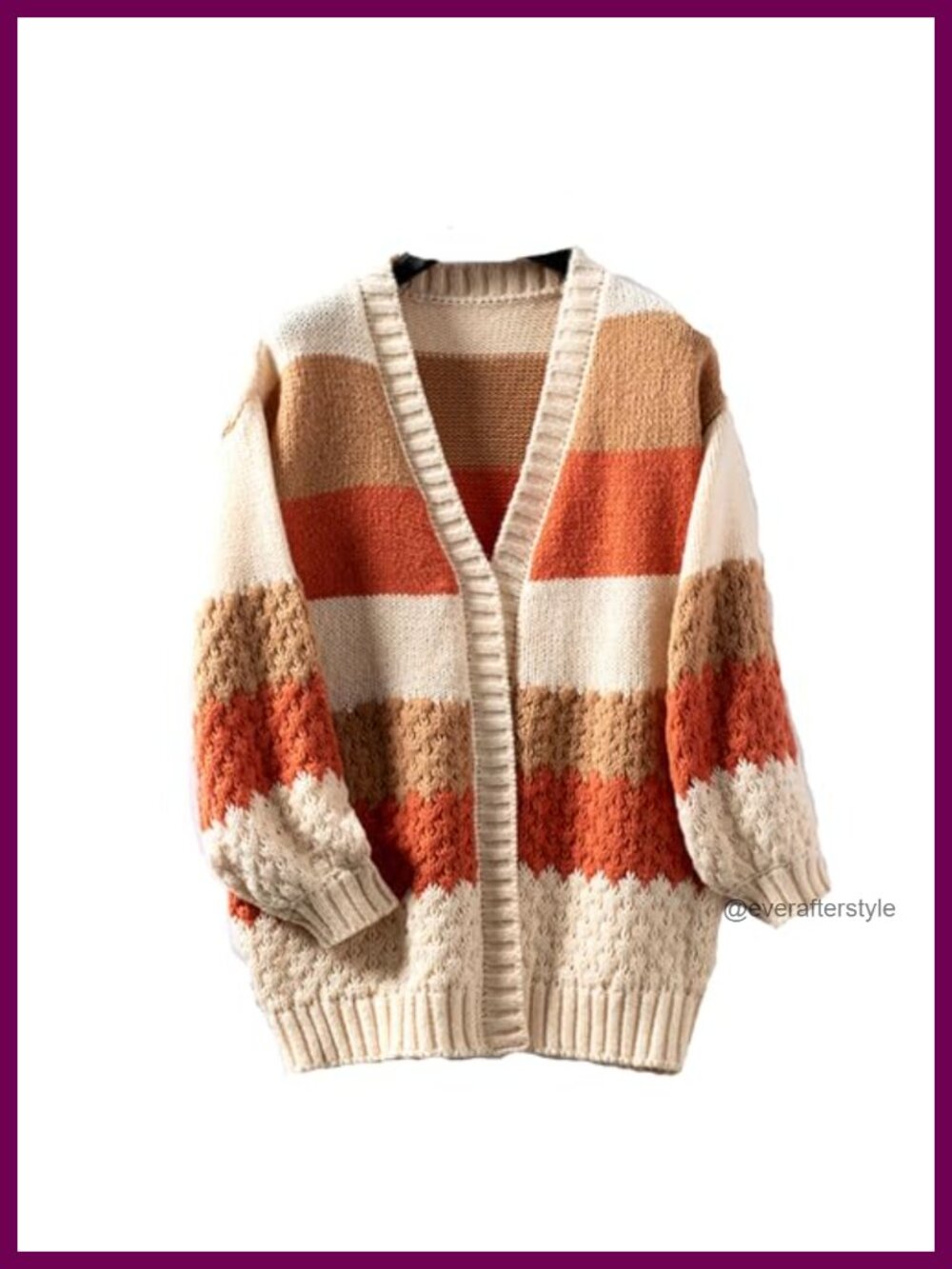 Women's Chunky Cable Knit Oversized Cardigan Sweater Open Front